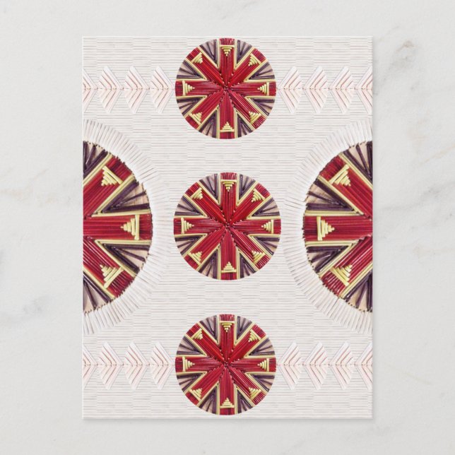 Red Snowflake Postcard (Front)