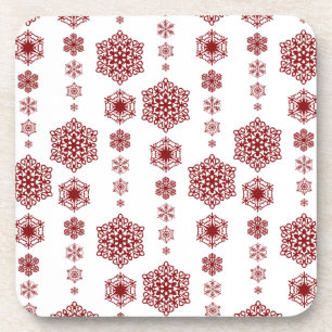 Red Snowflakes Coasters