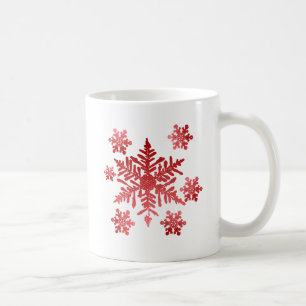 Red Snowflakes Coffee Mug