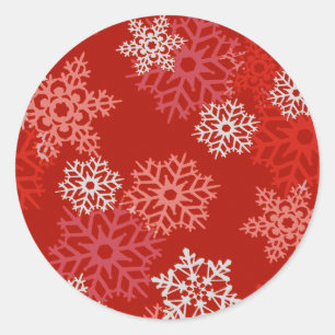 Red Snowflakes Envelope Seal