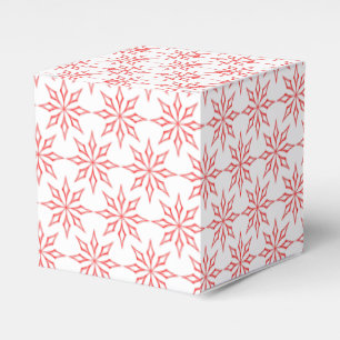 Red snowflakes favor box