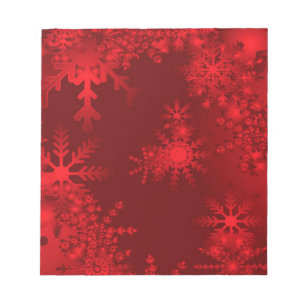 Red Snowflakes Notepad