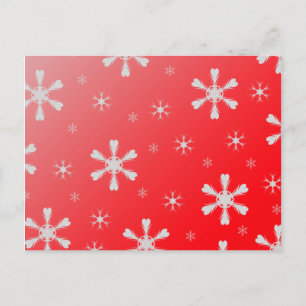 Red Snowflakes Postcard