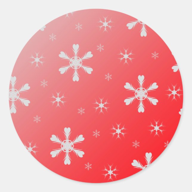 Red Snowflakes Stickers (Front)