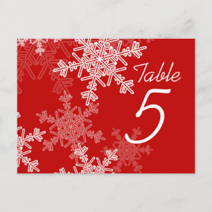 Red Snowflakes Table de Noël Nr Carte postale