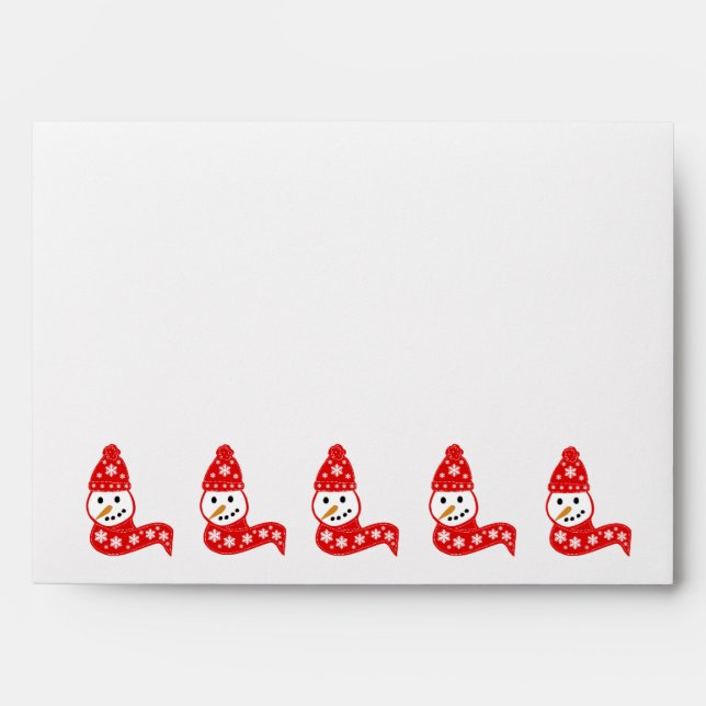 Red Snowman Envelopes (Front)