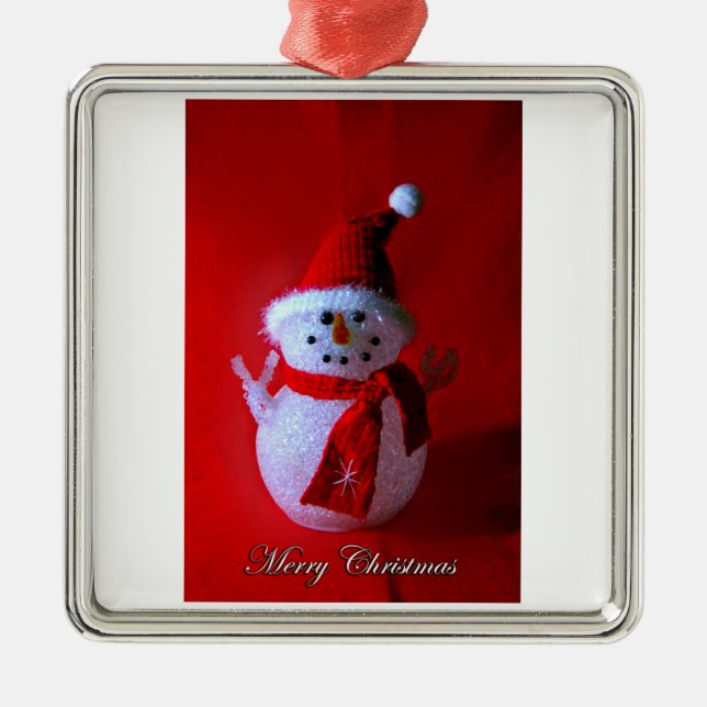 Red Snowman ornament (Front)