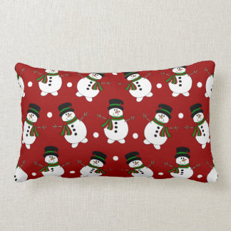 Red Snowman Pillow