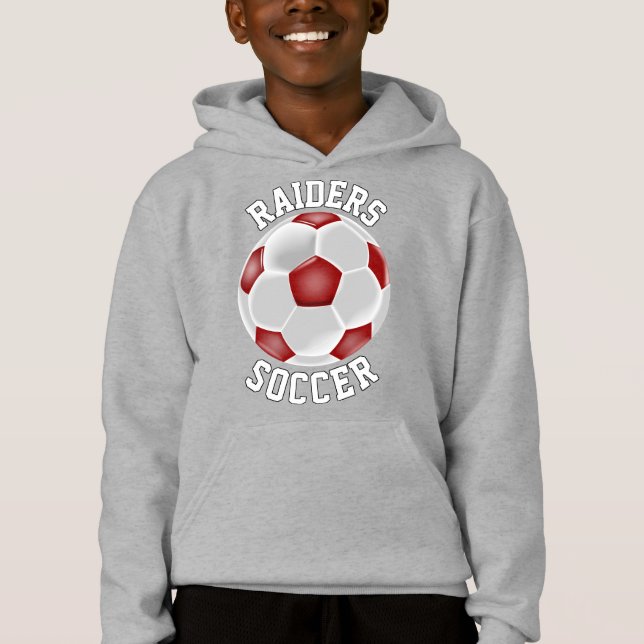 Red Soccer Custom Team Player Name and Number (Front)