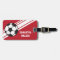 Red Soccer Stripes Personalized Luggage Tag