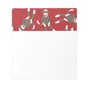 Red Sock Monkey Notepad