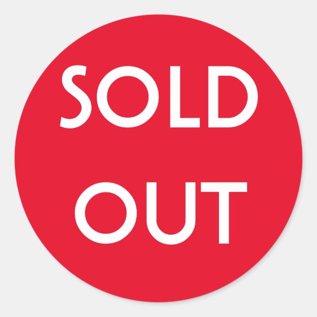 Red Sold Out Sticker (Front)