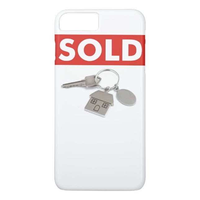 Red Sold Sign Real Estate Agents Home Keys iPhone Case-Mate iPhone Case (Back)