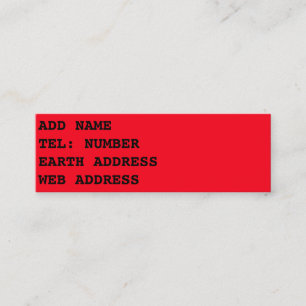 Red solid colour business card