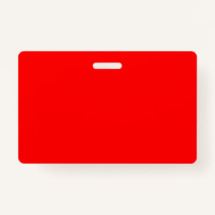 Red Solid Colour Classic Elegant Trendy Badge