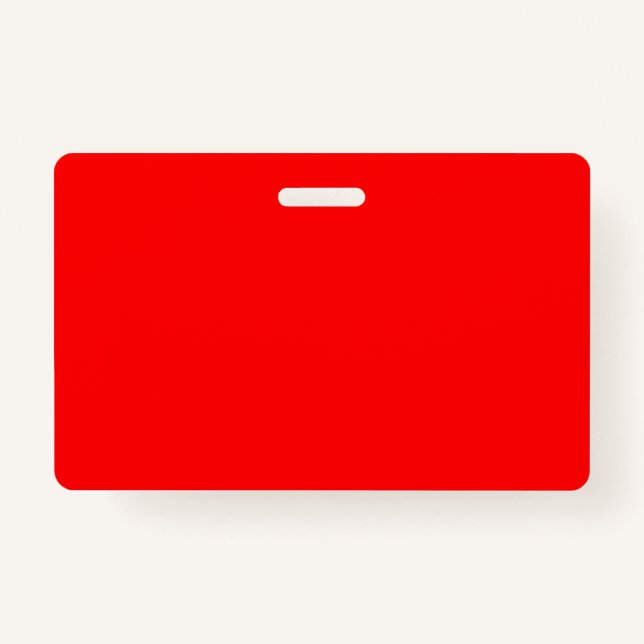 Red Solid Colour | Classic | Elegant | Trendy  Badge (Front)