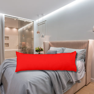 Red Solid Colour Classic Elegant Trendy Body Pillow