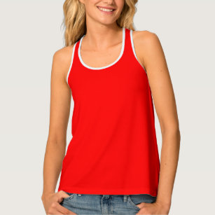 Red Solid Colour   Classic   Elegant   Trendy  Tank Top