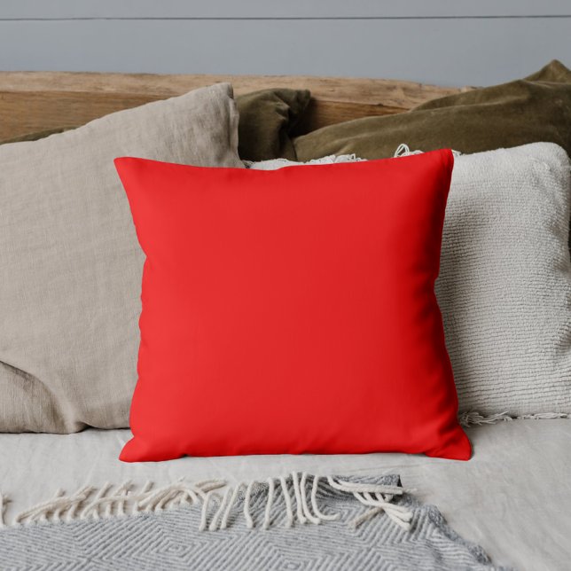 Red Solid Colour | Classic | Elegant | Trendy  Throw Pillow (Creator Uploaded)