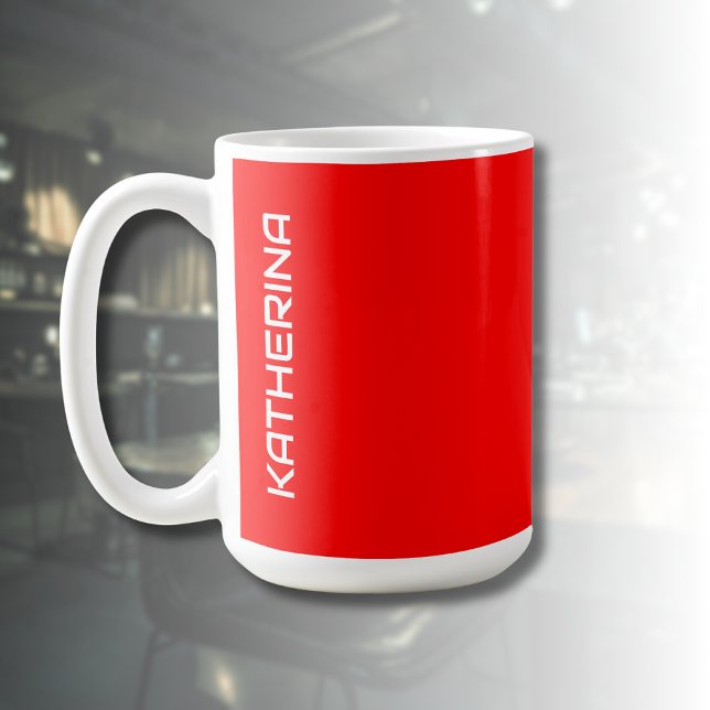 Red Solid Colour | Classic Personalized  Coffee Mug (Creator Uploaded)