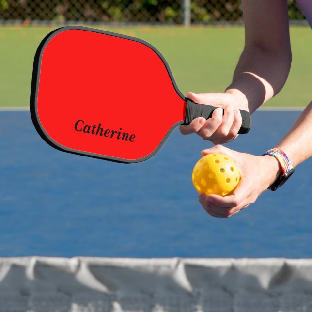 Red Solid Colour | Classic Personalized Pickleball Paddle (Insitu)