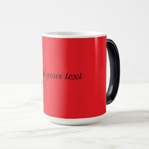 Red, solid red, template for black text, magic mug