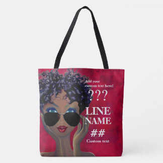 Red Sorority Black Art Tote Bag