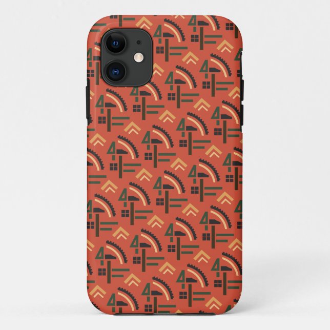 Red Soviet hammer and sickle pattern phone case (Back)