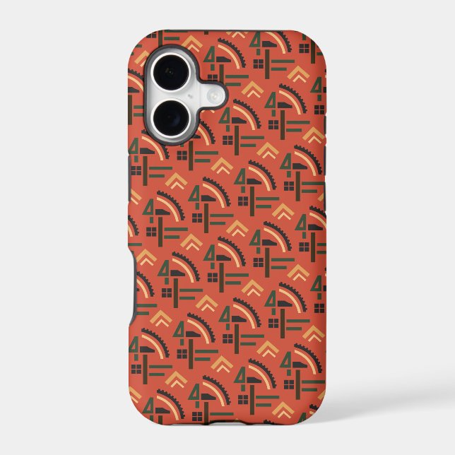 Red Soviet hammer and sickle pattern phone case (Back)