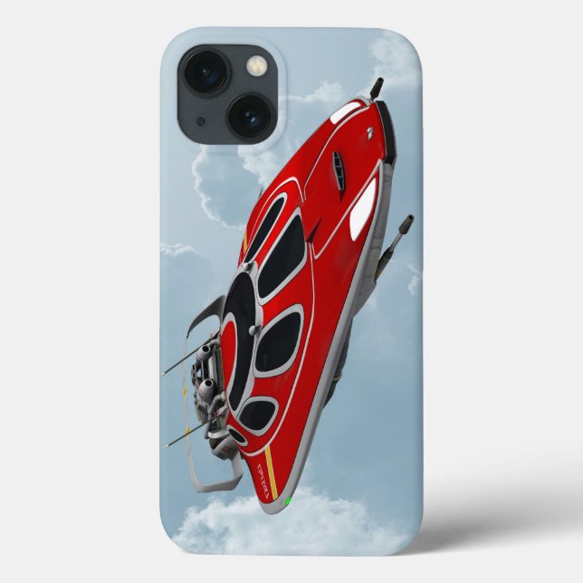 Red Spaceship Case-Mate iPhone Case (Back)