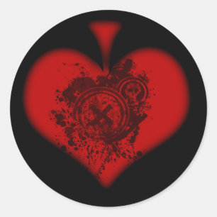 Red Spade Sticker