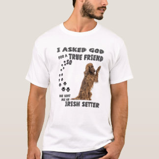Red Spaniel Dog Mom Dad Quote Print, Cute Irish Re T-Shirt
