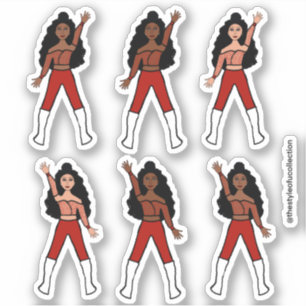 Red Spark  Dancer Stickers 