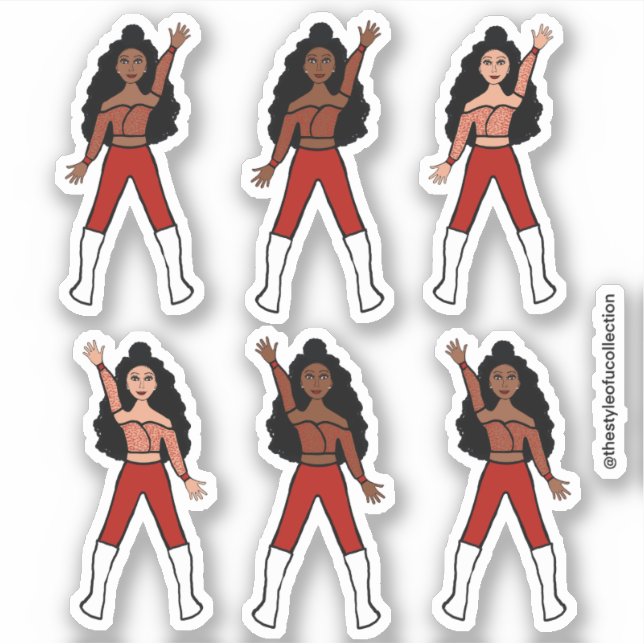 Red Spark  Dancer Stickers  (Front)