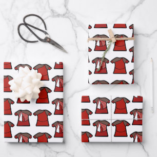 Red Spark Dancer Wrapping Paper Sheet