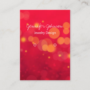 Red Sparkle Earring Holder Display Card
