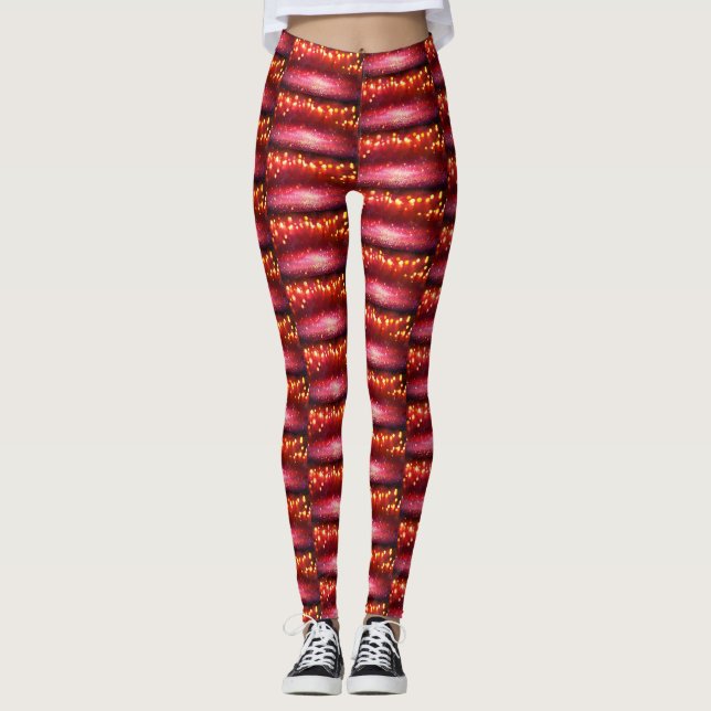  Red Sparkle  Leggins Leggings (Front)