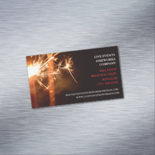 Red Sparklers  July 4th Store  Sales Fireworks  Magnetic Business Card