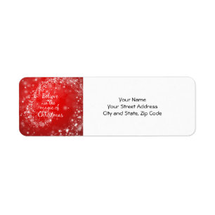 Red Sparkles with Christmas Magic Quote