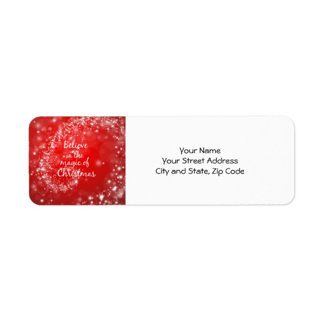 Red Sparkles with Christmas Magic Quote (Front)