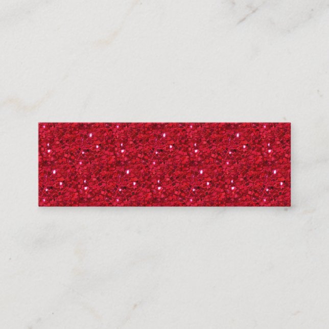 Red Sparkly Calling Card (Front)