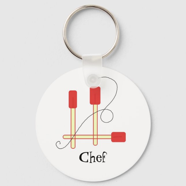 Red Spatulas Keychain (Front)