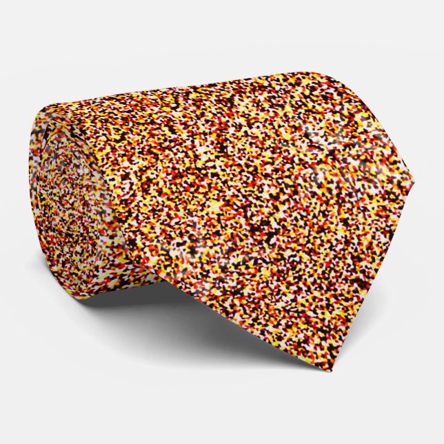 Red Speckled Terrazzo Granite Stone Look,  Tie (Rolled)