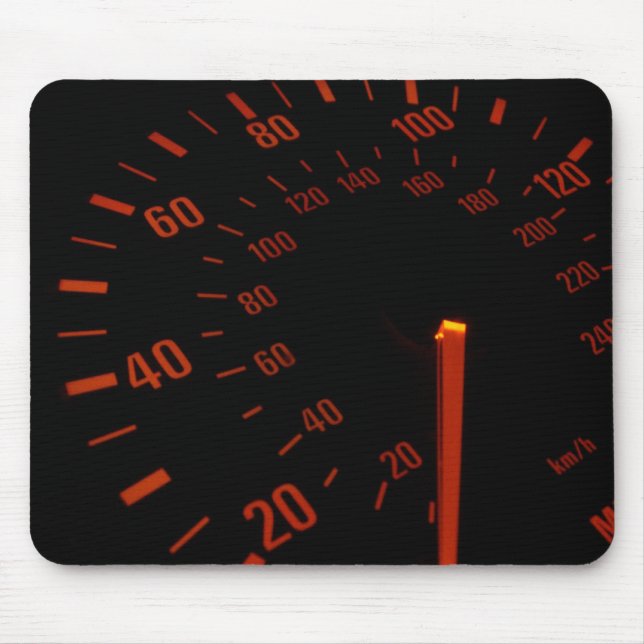 Red Speedometer Dial Mouse Pad (Front)