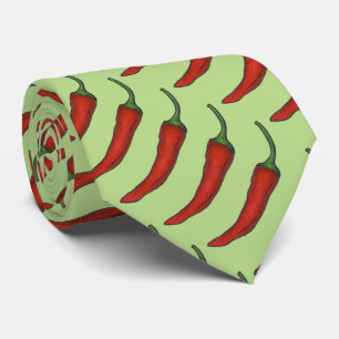 Red Spicy Hot Chili Chile Pepper Vegetable Veggie Tie