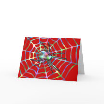 Red Spider and Spider Web Halloween