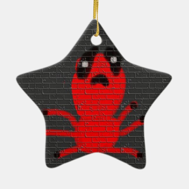 Red Spider Brown  Wall Painting, Art by Kids :) Ceramic Ornament (Back)