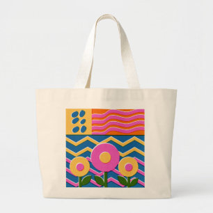 red spider lily tote botanical art bag flower