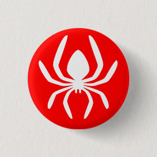 Red Spider Symbol 1 Inch Round Button