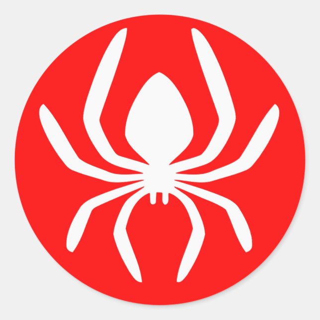 Red Spider Symbol Classic Round Sticker (Front)